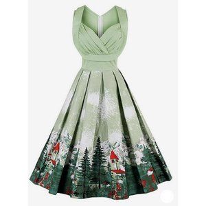 Hua Lan Vintage Inspired Holiday Party Dress Cocktail Swing Dress Sz: XL